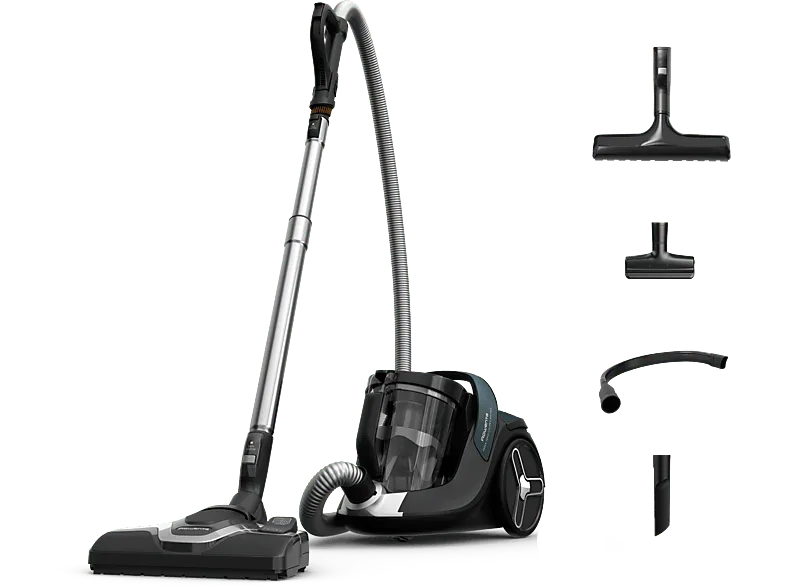 Aspirador sin bolsa - Rowenta Green Force Cyclonic Effitech+ RO7C71, 900W, 2.5 L, Filtración HEPA, Radio Acción 9 m, 66 dB(A), Kit hogar y coche, Azul