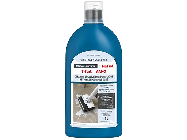 Accesorio Aspirador - Rowenta ZR340LV1, Solución de limpieza para suelos duros, 1 L, Compatible con fregona eléctrica X Clean, Blanco