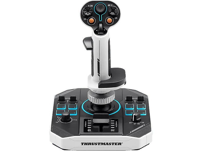 Palanca de vuelo - Thrustmaster Sol-R 1, Para PC, 3 ejes movimiento (X, Y y Z), Blanco Negro