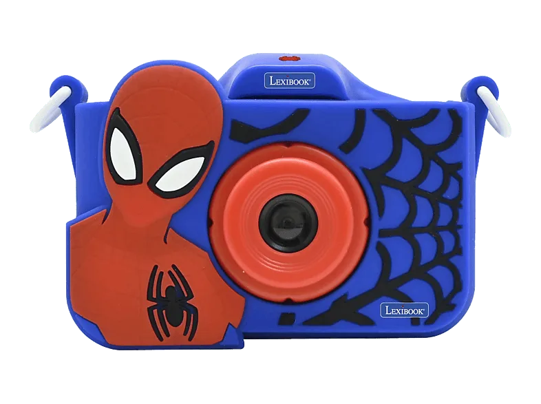 Cámara - Lexibook Infantil con protección Spiderman, 40 megapixel, Video 1080 pixel, Incluye tarjeta SD 8GB, Juegos, Azul