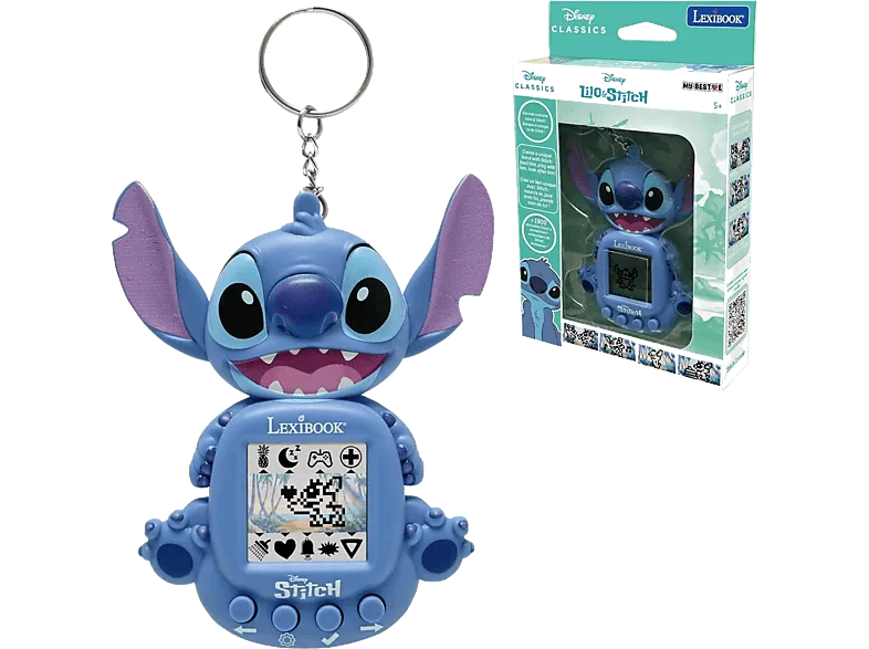 Tamagotchi - Lexibook My Best-e Stitch, Compañero Interactivo y Educativo para niños, 8 categorías de Juegos, Pantalla a Color