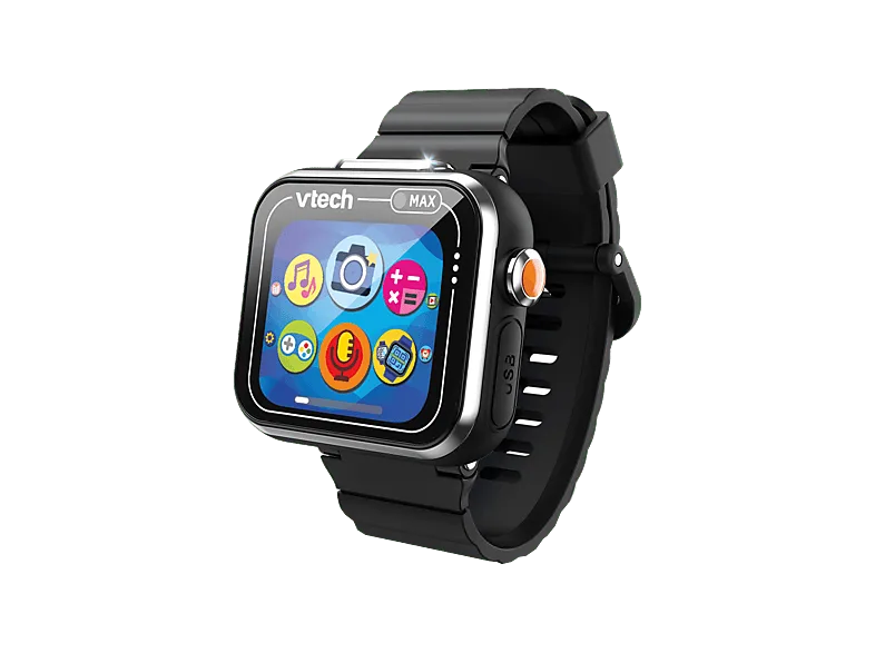 Smartwatch infantil - VTech Kidizoom Max, Pantalla de 1.69", Dos Cámaras, Música, Juegos, Alarmas, Negro (imagen 1 de 3)