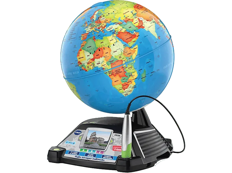 Acccesorio - VTech Globo terráqueo multimedia, Pantalla 2.7" HD, Más de 600 vídeos, Lápiz táctil