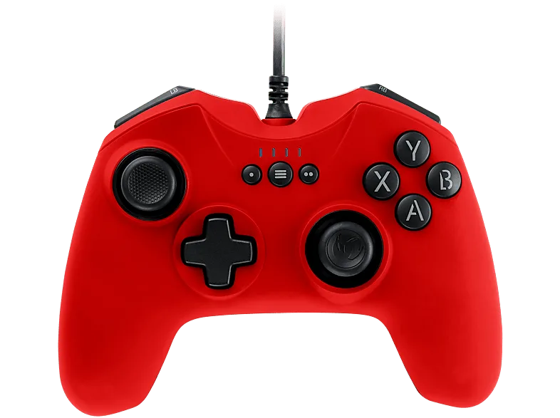 Mando - Nacon PGC-100, Para PC, Cable, Rojo