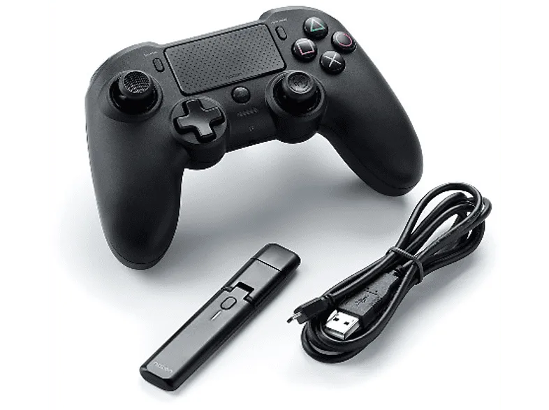 Mando PS4 - Compact Nacon, Asymmetric, Wireless PS4, Versión Española, Inalámbrico, Negro