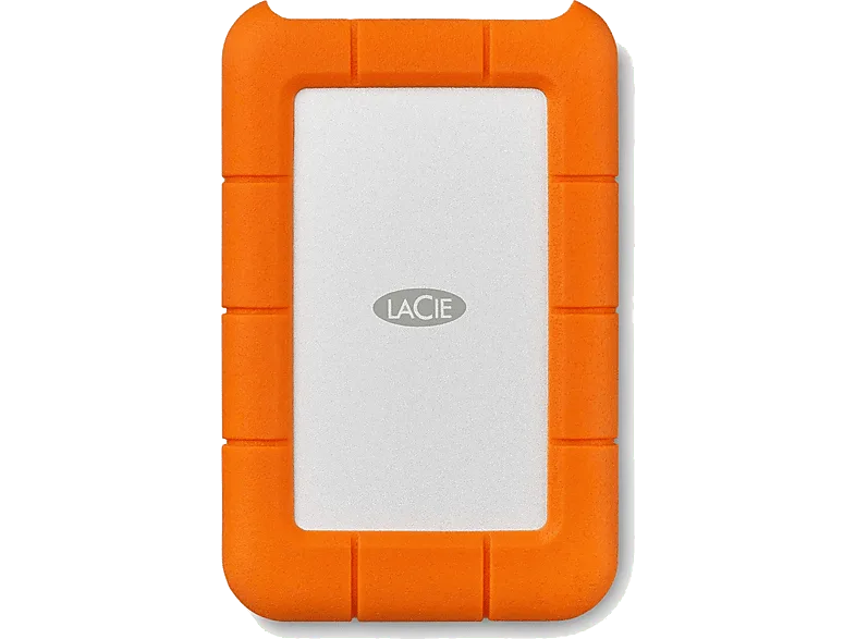 Disco duro externo 1 TB - LaCie Rugged, USB-C, Naranja