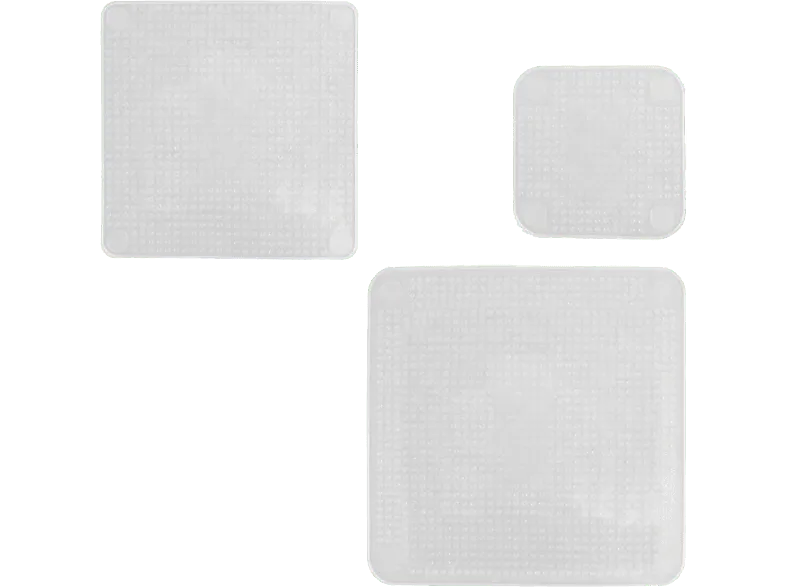 Set 3 tapas - CMP Paris CMPKB6031, Silicona, 9.5cm, 14cm y 19 cm, Transparente