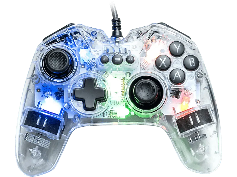 Mando - Nacon PCGC-100RGB, Para PC, Con cable, Vibración, Multicolor