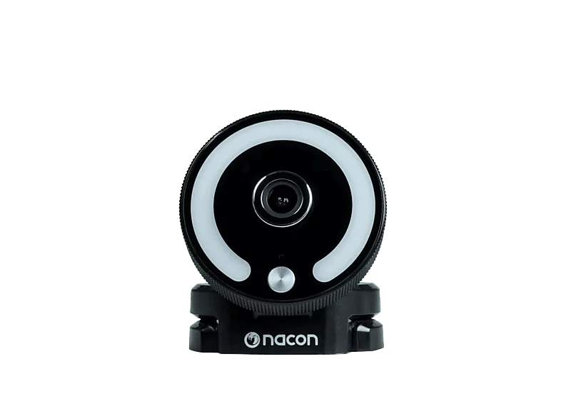 Webcam - Nacon PCWEBCAMRL, Full HD 1920x1080, Con anillo luminoso, Para streamings, Negro