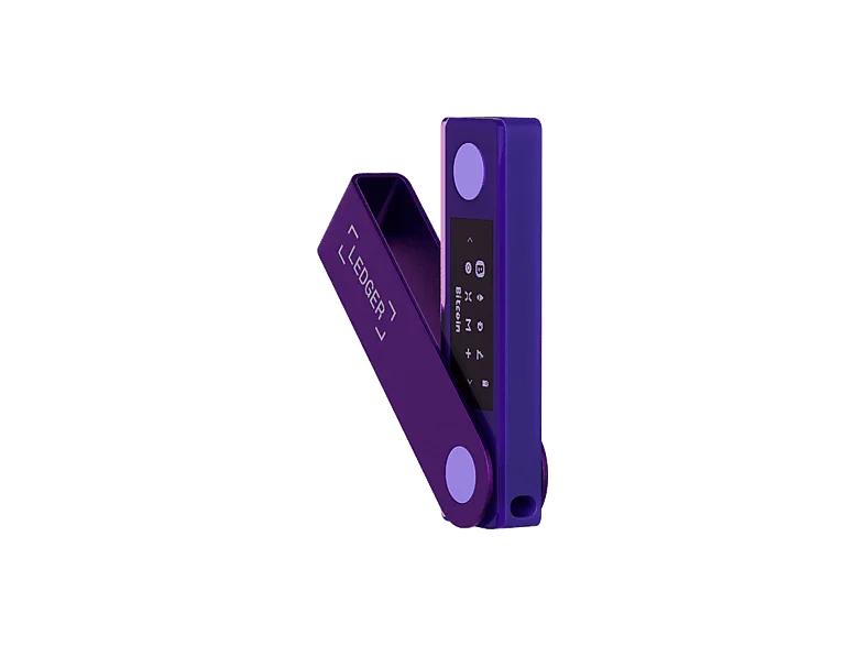 Crypto Wallet - Ledger Nano X, USB-C, Bluetooth, Pantalla 1.09" OLED, Amatista