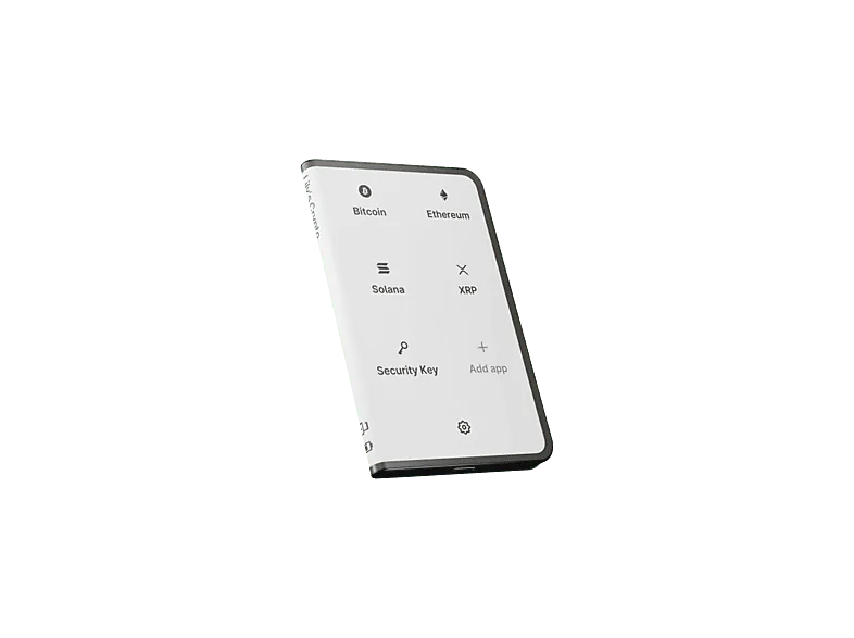 Crypto Wallet - Ledger Stax™ + Recovery Key, Bluetooth, 1.8MB Almacenamiento, Pantalla Táctil Curva E Ink® 3.7", Gris