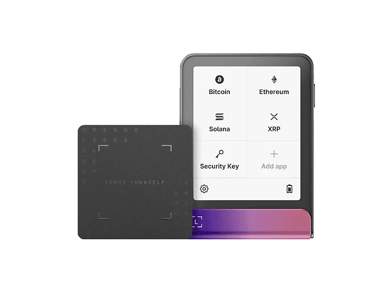 Lector de tarjetas - Ledger Flex™ + Recovery Key, Bluetooth, 1.8MB Almacenamiento, Pantalla táctil E Ink® 2.84", Magenta