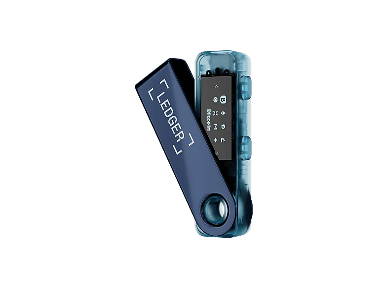 Crypto Wallet - Ledger Nano S Plus, USB-C, Pantalla 1.09" OLED, Neptune blue