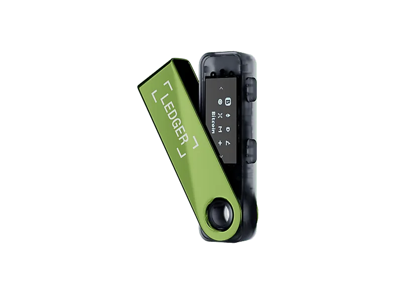 Crypto Wallet - Ledger Nano S Plus, USB-C, Pantalla 1.09" OLED, Oxidate green