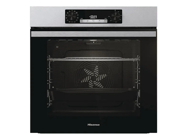 Horno - Hisense BI64213E14PX, Multifunción, Pirolítico, 77 L, 59.5 cm, Modo Air Fry, A+, Inox (imagen 1 de 3)