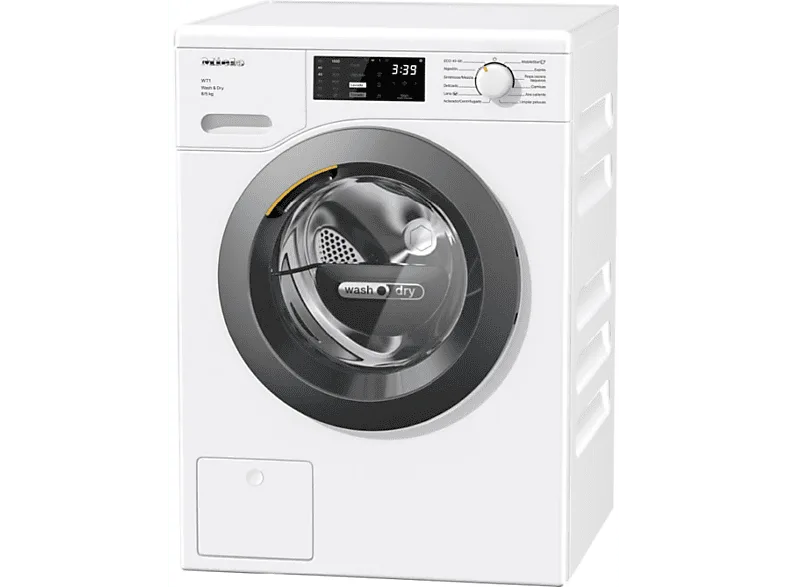 Lavadora secadora - Miele WTD 160 WCS, 8 kg/5 kg, 1600 rpm, Motor ProfiEco, AddLoad, Tambor protector, Blanco