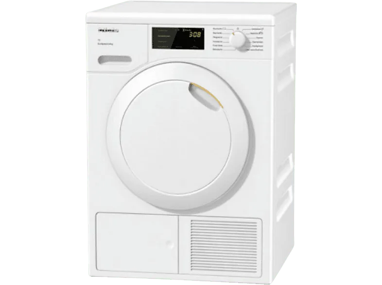 Secadora bomba de calor - Miele TCC560WP EcoSpeed, 8 kg, 11 programas, Display LED, Blanco