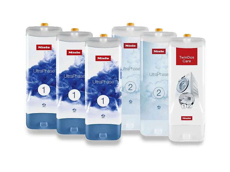 Accesorio lavadora - Miele Set 5x UltraPhase + TwinDos Care, Colores Vivos y Blanco Reluciente, Hasta 150 Lavados,