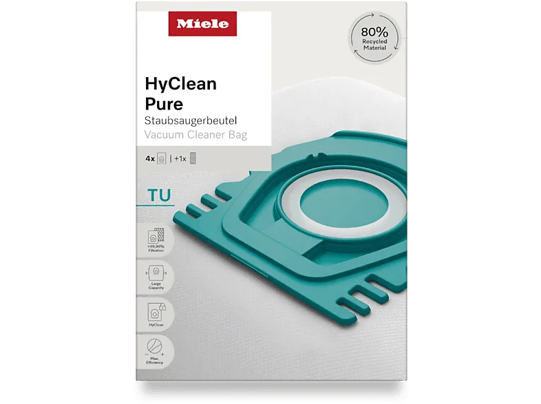 Bolsas de aspirador - Miele HyClean Pure TU, 3.5L, Para Guard L1 y S1,