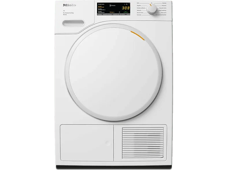 Secadora bomba de calor - Miele TWA520WP 8kg Active, 8 kg, 12 Programas, EcoDry, FraganceDos, Blanco loto