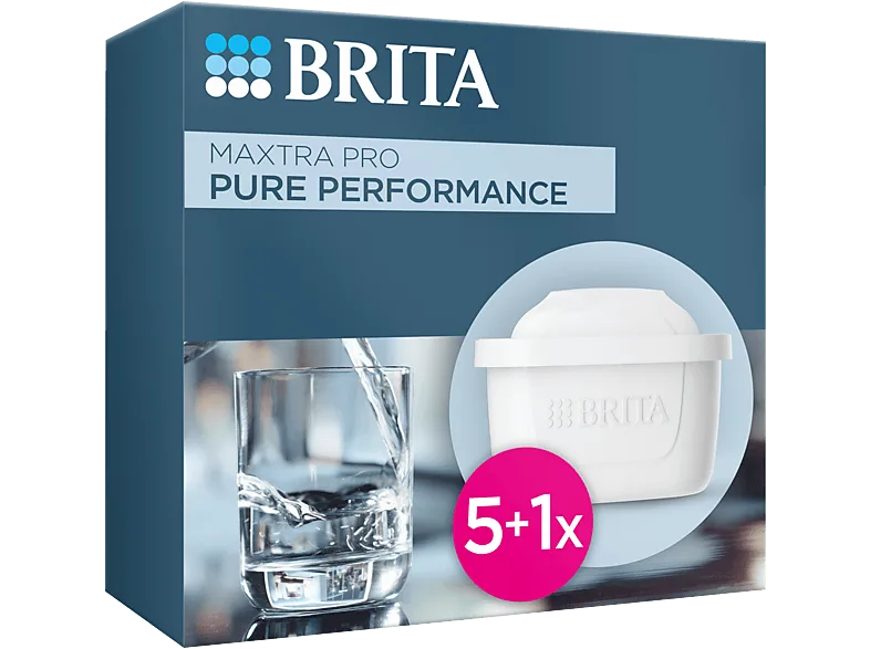 Recambio de filtros - BRITA MAXTRA PRO Pure Performance (All-in-1) (Pack 5+1) Reduce Cloro, PFAS, Pesticidas y Cal, Mejora el Sabor
