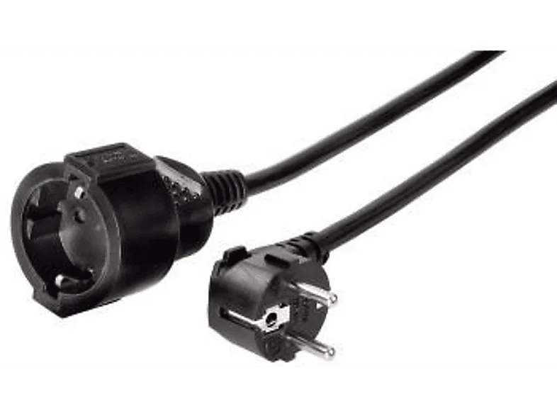 Alargador - Hama 00047870, 5 m, Toma de tierra, Negro