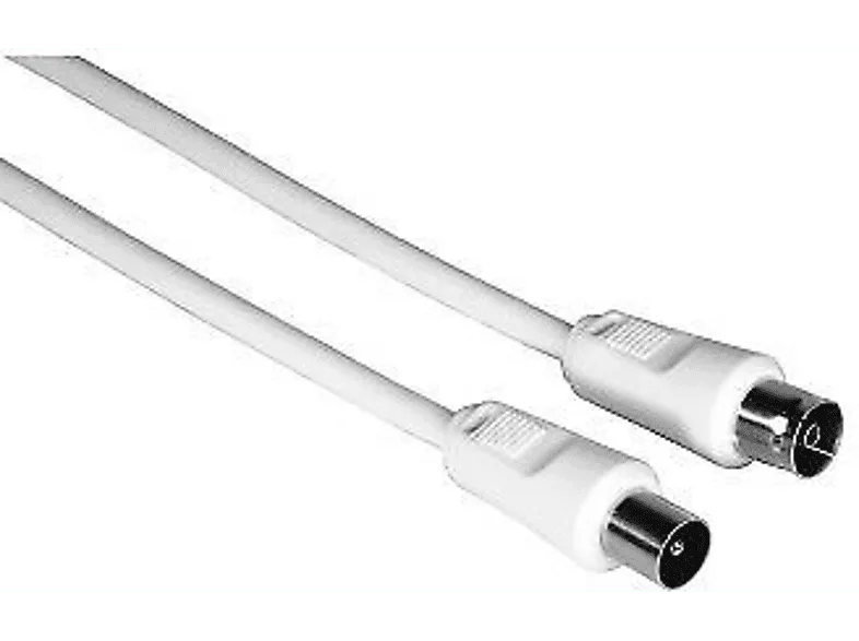 Cable de antena - Hama 0056523, Macho-Hembra, 1.5 m, 75 dB, Magnéticamente protegida, Blanco