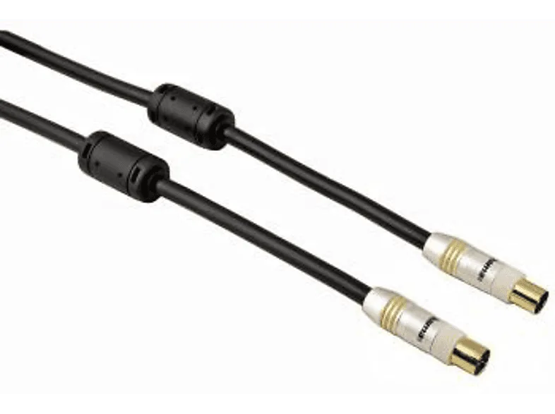 Cable coaxial - Hama 00056592, 3m, Negro