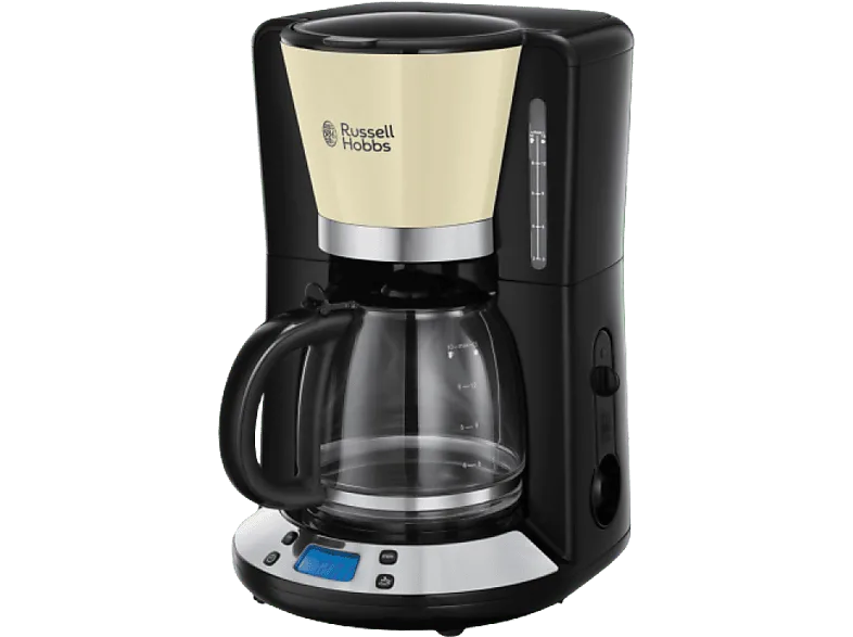 Cafetera de goteo - Russell Hobbs Colours Plus 24033-56 , 1100 W, 1.25 l, Función Pause and Pour, Crema