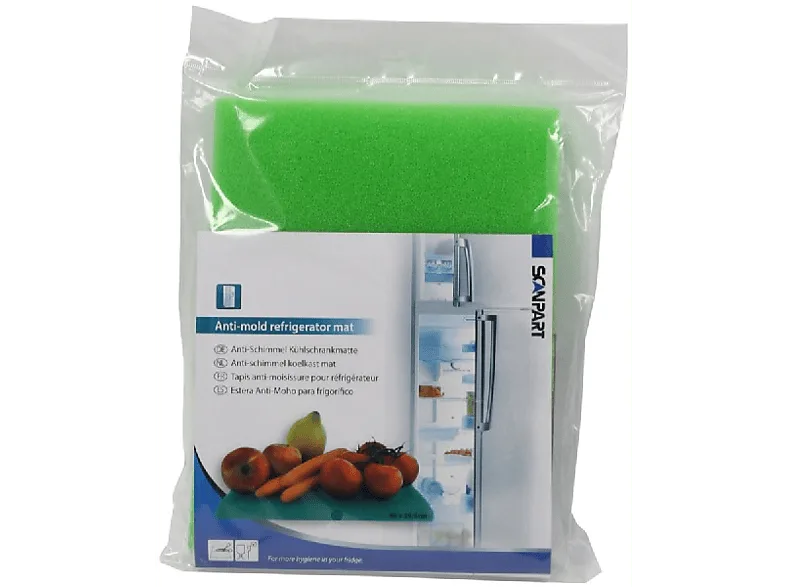 Esterilla antimoho - Scanpart 1199000077 Universal, 46 x 29,5 cm, Recortable, Protege frutas y verduras, Verde