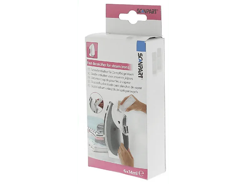 Descalificador - Scanpart 291006000, Para plancha, 6 unidades x 14 ml, Blanco