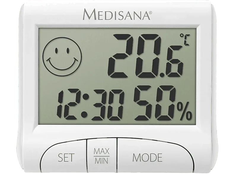 Estación meteorológica - Medisana HG-100, Higrómetro, Clase A, Blanco metalizado