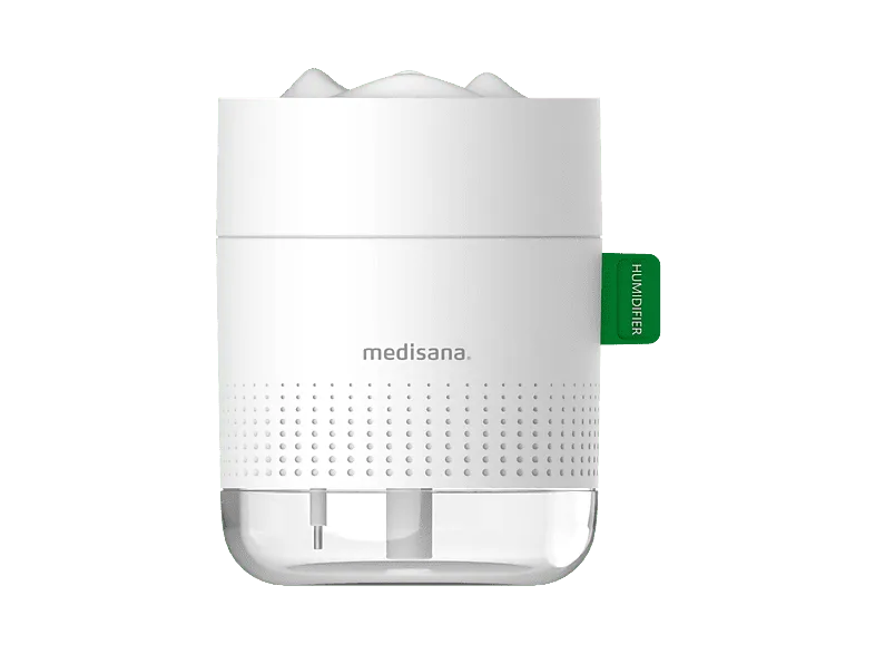 Humidificador - Medisana AH500, 450 ml, Doble pulverización, Silencioso, Blanco