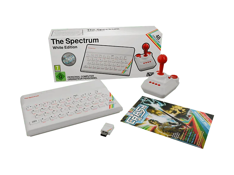 Consola - Koch Media The Spectrum White Edition, 48 juegos legendarios, Experiencia Retro, Blanco