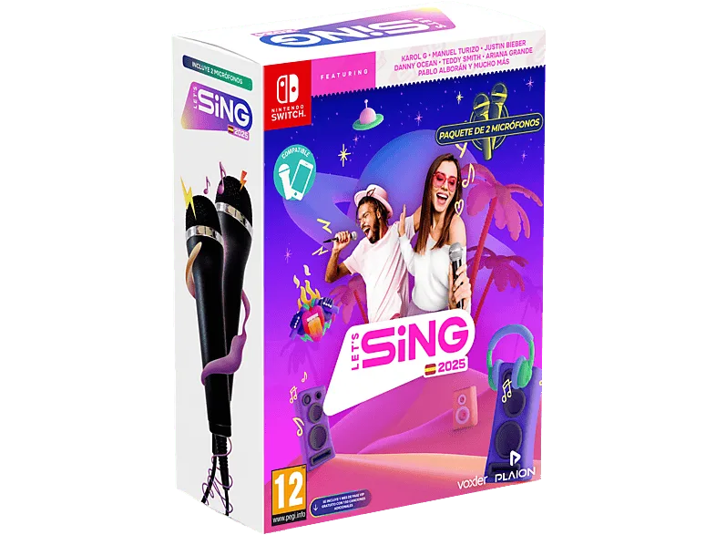 Nintendo Switch Let's Sing 2025 + 2 micrófonos