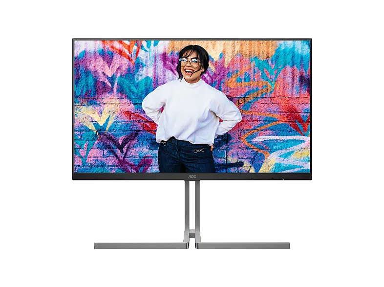 Monitor - AOC U32U3CV, 31.5" UHD 4K, 60 Hz, 4 ms GtG, IPS, VESA Certified DisplayHDR™ 400, Adaptive Sync, Sin marco en 3 lados, Negro