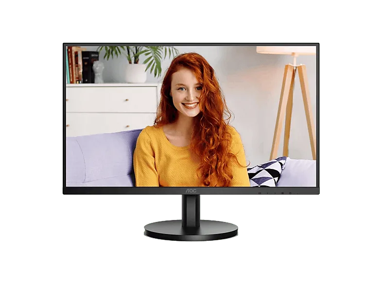 Monitor - AOC U27B3A, 27" UHD 4K, 60 Hz, 4 ms GtG, IPS, Adaptive Sync, HDR10, Antibrillo, Sin marco, Altavoces integrados