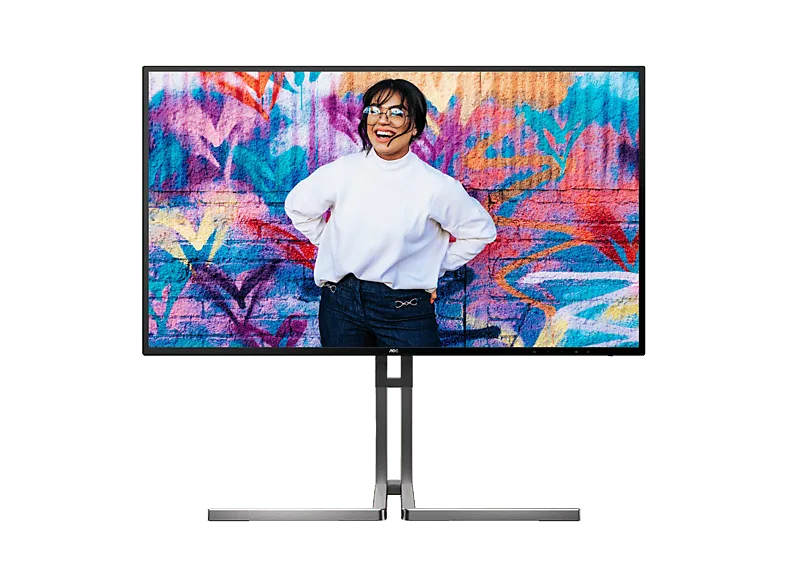 Monitor - AOC U27U3CV, 27" UHD 4K, 60 Hz, 4 ms GtG, Nano IPS, Adaptive Sync, VESA Certified DisplayHDR™ 400, Sin marco en lados