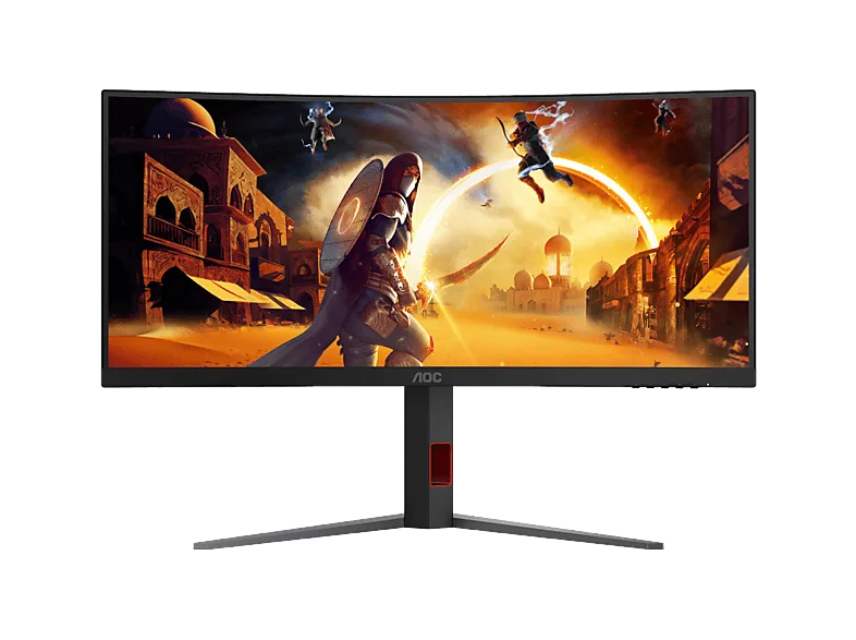 Monitor gaming - AOC CU34G4, 34" UWQHD, 180 Hz, Curvo, 1 ms GtG, 0.5 MPRT, Fast VA, Adaptive Sync, HDR10 (imagen 1 de 3)