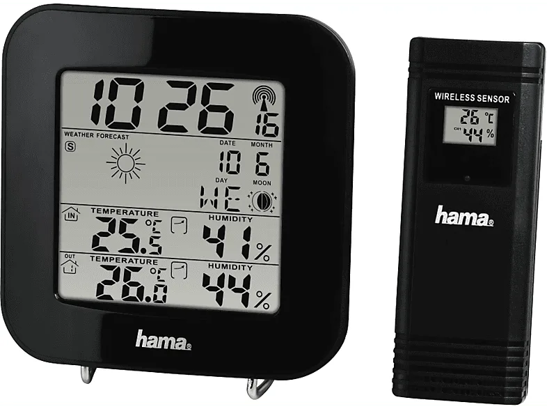 Estación meteorológica - Hama EWS-200 , Radio, Reloj DCF, Negro