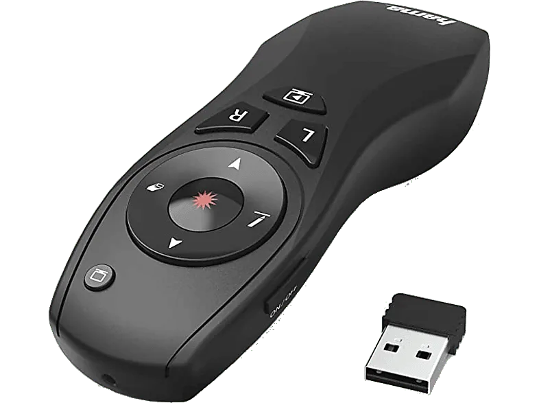 Presentador láser - Hama 00139916, Con receptor USB 2.0, Negro