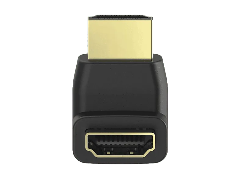Adaptador cable - Hama 00205164, Conector HDMI Macho-Hembra, 90º, Diseño extra pequeño, Negro