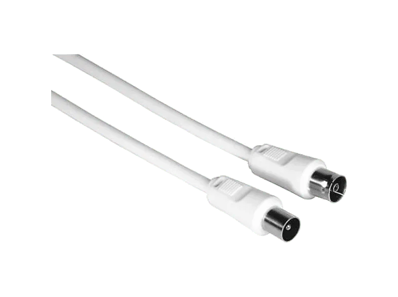 Cable de antena - Hama Coax-Plug, Coaxial, 3 m, 75DB, Blanco