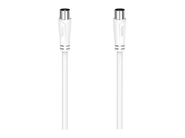 Cable de antena - Hama 00205045, 90 dB, 1.5 m, Doble blindaje, Blanco