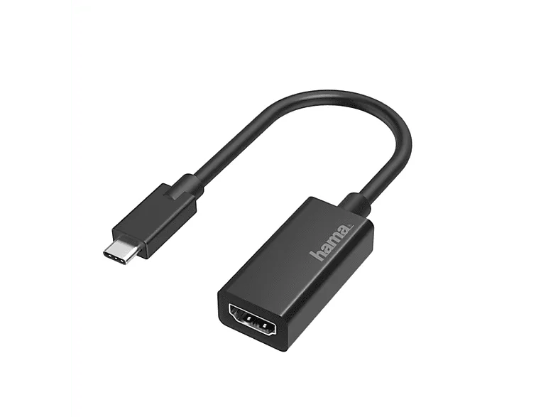 Adaptador USB-C a HDMI - Hama 00200315, De HDMI, Negro