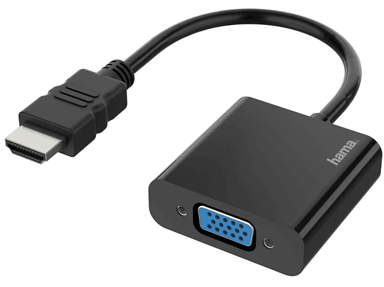 Adaptador de VGA a HDMI - Hama 00200343, Full HD, HDMI, VGA, Negro