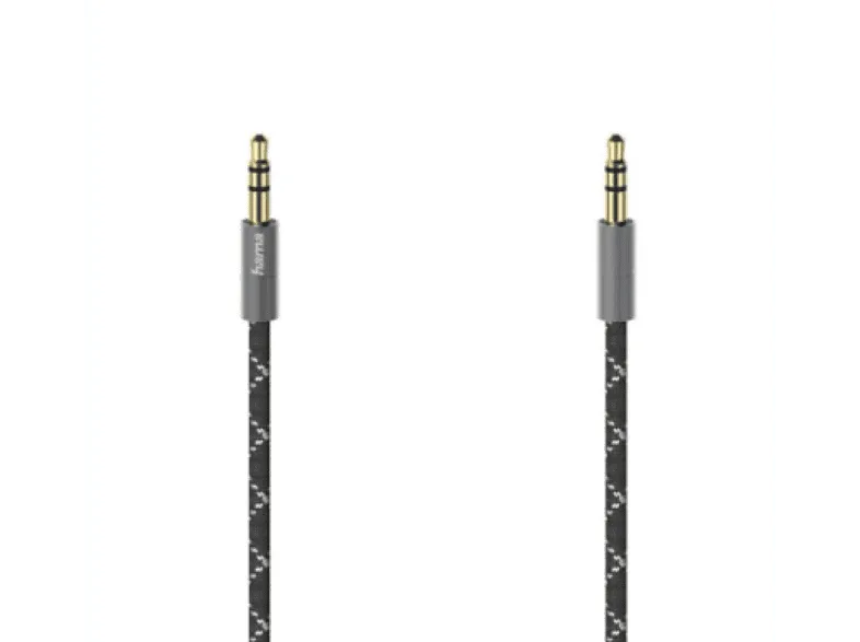 Cable Jack - Hama 00205130, 3.5 mm, Stereo, Metal, 1.5 m, Negro