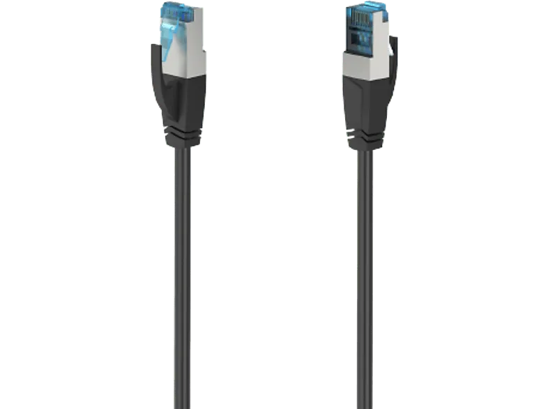 Cable de red - Hama 00200680, 1.50 m, Cat-6A, 10 Gbit/s, S/FTP, Negro