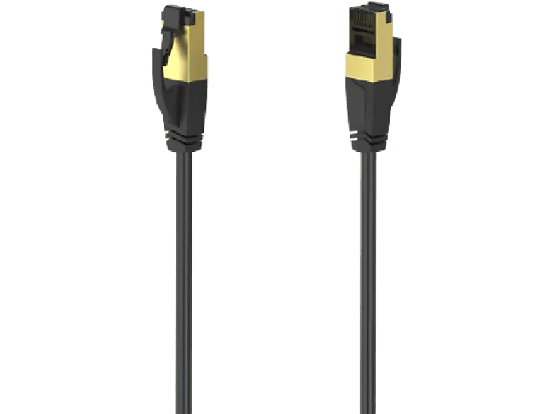 Cable de red - Hama 00200693, CAT-8, 40 Gbit / s, S FTP blindado, Libre halógenos, 3 m, Negro