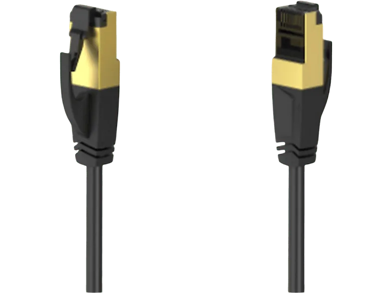Cable de red - Hama 00200694, CAT 8, 40 Gbit/s, S/FTP, Libre halógenos, 5m, Negro